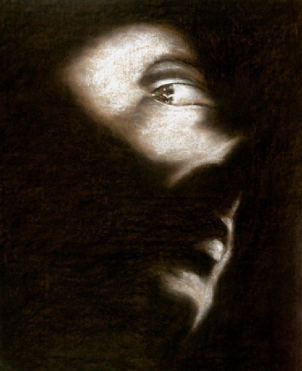 Bild Kopfstudie I (hell/dunkel Kontrast)